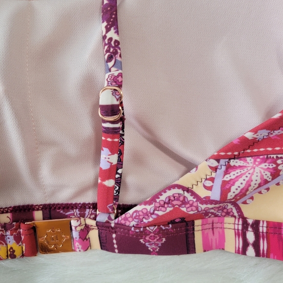 Nanette Lepore Swim Bikini Set 8 Bohemian Print Asymmetrical Cut High Rise NWT - Picture 7 of 16